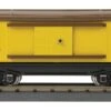 Lionel Tinplate 11-70045 No. 2814 O Gauge Box Car Yellow And Brown With Nickel O Gauge Like New(Lionel Tinplate 11 70045 No 2814 O Gauge Box Car Yellow And Brown With Nickel O Gauge Like New)