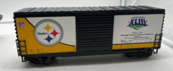 MTH Railking 30-74560 Pittsburgh Steelers Super Bowl XLIII 40' High Cube Box Car O SCALE Like New(Mth Railking 30 74560 Pittsburgh Steelers Super Bowl Xliii 40 High Cube Box Car O Scale Like New)