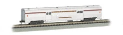 Bachmann 14652 PRR 72' Streamlined Fluted 2 Door Baggage Car Silver With Tuscan StripeN SCALE(Bachmann 14652 Prr 72 Streamlined Fluted 2 Door Baggage Car N Scale)