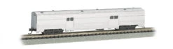 Bachmann 14654 Unlettered Aluminum 72' Streamlined Fluted 2-Door Baggage Car N SCALE(Bachmann 14654 Unlettered Aluminum 72 Streamlined Fluted 2 Door Baggage Car N Scale)