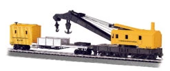 Bachmann 16114 250-TON STEAM CRANE & BOOM TENDER - PENNSYLVANIA HO SCALE Like New(Bachmann 16114 250 Ton Steam Crane Boom Tender Pennsylvania Ho Scale Like New)