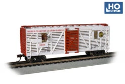 Bachmann 16613 Ringing Bros And Barnum & Bailey Animated Horse Car White HO SCALE(Bachmann 16613 Ringing Bros And Barnum Bailey Animated Horse Car White Ho Scale)