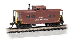 Bachmann 16868 NORTHEAST STEEL CABOOSE - LACKAWANNA #889 N SCALE Like New(Bachmann 16868 Northeast Steel Caboose Lackawanna 889 N Scale Like New)