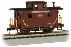 Bachmann 18402 Pennsylvania Railroad PRR Old Time Bobber Caboose #476087 HO Scale New(Bachmann 18402 Pennsylvania Railroad Prr Old Time Bobber Caboose 476 Ho Scale)