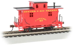 Bachmann 18407 Denver & Rio Grande Old Time Bobber Caboose #49 HO Scale(Bachmann 18407 Denver Rio Grande Old Time Bobber Caboose Ho Scale)