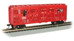 Bachmann 19710 40' ANIMATED STOCK CAR - CB&Q #52025 WITH CATTLE HO SCALE NEW(Bachmann 19710 40 Animated Stock Car Cb Q 52025 With Cattle Ho Scale New)