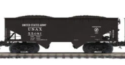 MTH Premier 20-92259E U.S. Army 2-Bay Flat End Offset Hopper Car #55081 NEW(Mth Premier 20 92259e U S Army 2 Bay Flat End Offset Hopper Car 55081 New)