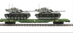 MTH Premier 20-92282C U.S. Army 60' Flat Car W/(2) M60 Tanks #40203 O Scale NEW(Mth Premier 20 92282 U S Army 60 Flat Car W 2 M60 Tanks 40203 O Scale New)