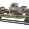 MTH Premier 20-95327 U.S. Army Flat Car W/(2) Half-Track M16 Scout Car . O SCALE NEW(Mth Premier 20 95327 U S Army Flat Car W 2 Half Track M16 Scout Car O Scale New) -BRADY’S TRAINS MODELs 20 95327