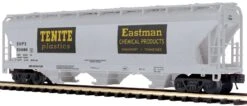 MTH Premier 20-97960 Tenite Plastics Eastman Chemical 3-Bay Centerflow Hopper Car O SCALE NEW(Mth Premier 20 97960 Tenite Plastics Eastman Chemical 3 Bay Centerflow Hopper Car O Scale New)