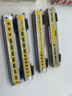 Model Power #3031-4Union Pacific UP 4-car Streamline Passenger Car Set N Scale Used Excellent Damaged Box(Model Power 3031 4 Union Pacific Up 4 Car Streamline Passenger Car Set N Scale Used Excellent Damaged Box) -BRADY’S TRAINS MODELs 201A371D 4ED7 4722 97D7 E7B742FAB8D3