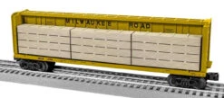 Lionel 2043051 MILWAUKEE ROAD CENTERBEAM FLATCAR #6300 O SCALE NEW(Lionel 2043051 Milwaukee Road Centerbeam Flatcar 6300 O Scale New)