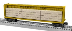 Lionel 2043052 MILWAUKEE ROAD CENTERBEAM FLATCAR #6318 O SCALE NEW(Lionel 2043052 Milwaukee Road Centerbeam Flatcar 6318 O Scale New)