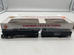 BACHMANN 58052 SANTA FE ATSF NORTHERN 4-8-4 LOCOMOTIVE AND 52' TENDER N SCALE Like New(Bachmann 58052 Santa Fe Atsf Northern 4 8 4 Locomotive And 52 Tender N Scale Like New)