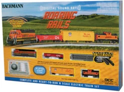 Bachmann 24132 BNSF ROARING RAILS WITH DIGITAL SOUND TRAIN SET N SCALE NEW(Bachmann 24132 Bnsf Roaring Rails With Digital Sound Train Set N Scale New)