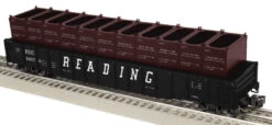 Lionel 2426300 READING PS-5 GONDOLA 33079 - WITH COKE CONTAINERS(Lionel 2426300 Reading Ps 5 Gondola 33079 With Coke Containerssku)