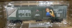 MENARDS 275-9055 ROSIE THE RIVETER BOXCAR O SCALE NEW(Menards 275 9055 Rosie The Riveter Boxcar O Scale New)