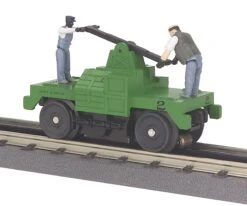 MTH 30-2526 Operating Hand Car - Maintenance Of Way M.O.W. Green Base W/(2) Figures(30 2526 Operating Hand Car Maintenance Of Way M O W Green Base W 2 Figures)