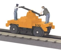 MTH 30-2547 Operating Hand Car - Maintenance Of Way M.O.W - Orange W/(2) Figures Os Cale New(30 2547 Operating Hand Car Maintenance Of Way M O W Orange)