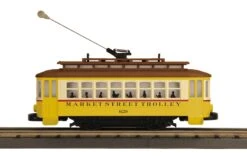 MTH Railking 30-5201 Market Street Bump-n-Go Trolley #620. O SCALE NEW(Mth Railking 30 5201 Market Street Bump N Go Trolley 620 O Scale New)
