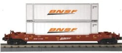 MTH Railking 30-70127 BNSF Husky Stack O SCALE NEW(Mth Railking 30 70127 Bnsf Husky Stack O Scale New)