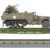 MTH 30-7097 U.S. Army Flat Car With Half Track M16 Scout O Scale New(Mth 30 7097d) -BRADY’S TRAINS MODELs 30 7097D