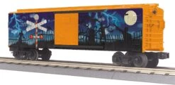 MTH Railking 30-71108 Halloween Box Car #2022. O SCALE NEW(Mth 30 71108 Box Car W Blinking Leds Halloween)