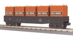 MTH Railking 30-7275 Harley-Davidson Gondola Car W/LCL Containers (5) - Harley-Davidson Limited. O SCALE NEW(Mth Railking 30 7275 Harley Davidson Gondola Car W Lcl Containers 5 Harley Davidson No O Scale New)