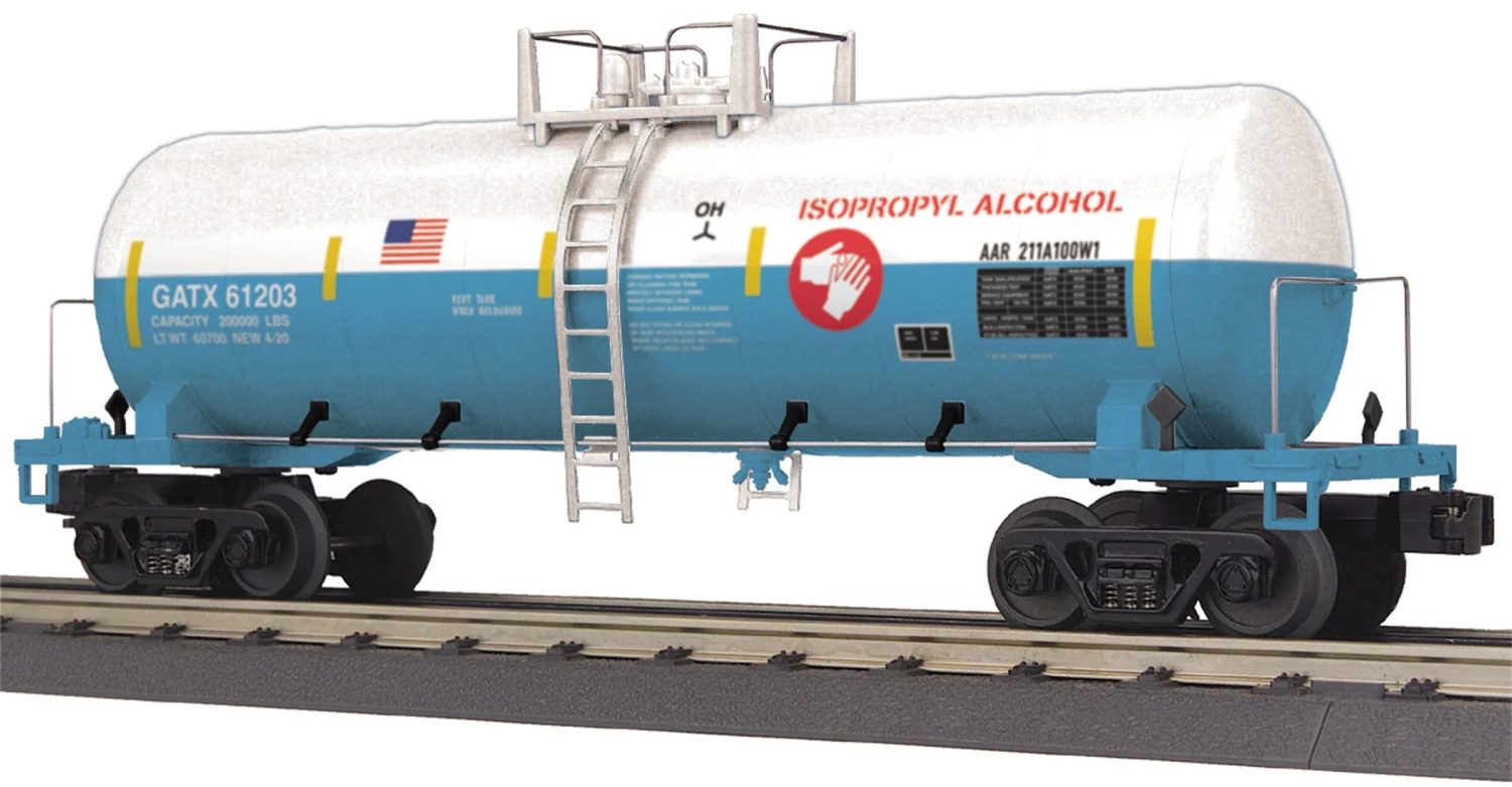 MTH Railking 30-73578 Isopropyl Alcohol Modern Tank Car #61203 O SCALE NEW(Mth Railking 30 73578 Isopropyl Alcohol Modern Tank Car 61203 O Scale New) 3 MTH Railking 30-73578 Isopropyl Alcohol Modern Tank Car #61203 O SCALE NEW(Mth Railking 30 73578 Isopropyl Alcohol Modern Tank Car 61203 O Scale New)