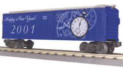 MTH Railking 30-74017 New Year's Box Car #2001. O SCALE NEW(Mth Railking 30 74017 New Years Box Car 2001 O Scale New)