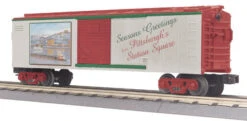 MTH Railking 30-74349 Pittsburgh Christmas Box Car - Pittsburgh - Christmas O SCALE Like New(Mth Railking 30 74349 Pittsburgh Christmas Box Car Pittsburgh Christmas O Scale Like New)