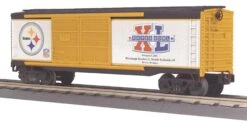 MTH Railking 30-74366 NFL - Pittsburgh Steelers - Super Bowl RailKing 40' Double Door Box Car O SCALE Like New(Mth Railking 30 74366 Nfl Pittsburgh Steelers Super Bowl Railking 40 Double Door Box Car O Scale Like New)