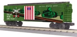 MTH 30-74973 U.S. Army Box Car W/Blinking LEDs O Scale New(Mth 30 74973 U S Army Box Car W Blinking Leds O Scale New)