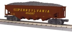 MTH 30-75573 Pennsylvania PRR 4-Bay Hopper Car W/coal - Car # 496587 O Scale New(30 75573 Pennsylvania 4 Bay Hopper Car Car 496587)
