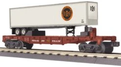 MTH 30-76585 Bessemer & Lake Erie Flat Car W/40' Trailer Car # 47287 O Scale NEW(30 76585 Bessemer Lake Erie Flat Car W 40 Trailer Car 47287)