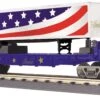 MTH Railking 30-76689 Freedom Flat Car W/40 Trailer #2017. O SCALE NEW(Mth Railking 30 76689 Freedom Flat Car W 40 Trailer 2017 O Scale New) -BRADY’S TRAINS MODELs 30 76689