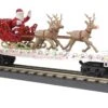 MTH Railking 30-76919 Christmas Flat Car W/LED Lights Santa Sleigh & Reindeer #122524. O SCALE Limited NEW(Mth Railking 30 76919 Christmas Flat Car W Led Lights Santa Sleigh Reindeer 122524 O Scale Limited New) -BRADY’S TRAINS MODELs 30 76919
