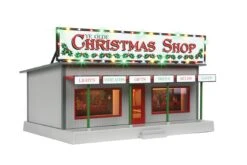 MTH Railking 30-90637 Ye Old Christmas Shop Road Side Stand W/Operating Christmas Lights. O SCALE NEW(Mth Railking 30 90637 Ye Old Christmas Shop Road Side Stand W Operating Christmas Lights O Scale New)