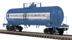 Atlas 3003037-1 Standard Chlorine Of Delaware Premier 40' Modern Tank Car #85086 O SCALE Limited NEW(Atlas 3003037 Standard Chlorine Of Delaware Premier 40 Modern Tank Car 85086 O Scale Limited New)