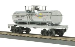 MTH Rugged Rails 33-7307 Sunoco Tank Car In Chrome O Scale NEW(Mth Rugged Rails 33 7307 Sunoco Tank Car In Chrome O Scale New)