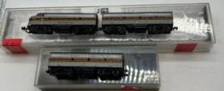 Bachmann Spectrum 81255 Erie Lackawanna F&A & B Diesel Locomotive Set & Bahcmann Plus 7113 Pwd B UNIT N SCALE Used Excellent(Bachmann Spectrum 81255 Erie Lackawanna F A B Diesel Locomotive Set Bahcmann Plus 7113 Pwd B Unit N Scale Used Excellent)