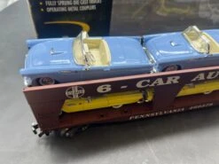 K-Line K694-1891 Pennsylvania Railroad PRR Classic Auto Loader W/Cars O SCALE Like New(K Line K694 1891 Pennsylvania Railroad Prr Classic Auto Loader W Cars O Scale Like New) -BRADY’S TRAINS MODELs 3942ECF6 3AFE 4B4F 9B93 224C2ADA8CBC