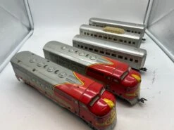 Marx Postwar 1095 Passenger Set With 2 E7 AA Diesels (1 Pwd 1 Nonpwd), 2 3152 Coaches, 3197 Observation Car O SCALE Used As Is No Box(Marx Postwar 1095 Passenger Set With 2 E7 Aa Diesels 1 Pwd 1 Nonpwd 2 3152 Coaches 3197 Observation Car O Scale Used No Box) -BRADY’S TRAINS MODELs 3C107E05 5796 4894 B2EA 00ED34A1B155