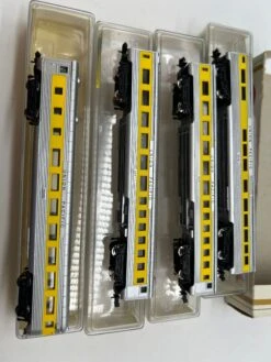 Model Power #3031-4Union Pacific UP 4-car Streamline Passenger Car Set N Scale Used Excellent Damaged Box(Model Power 3031 4 Union Pacific Up 4 Car Streamline Passenger Car Set N Scale Used Excellent Damaged Box) -BRADY’S TRAINS MODELs 3E81516D 9BAE 40A9 A392 B032735DD9D1