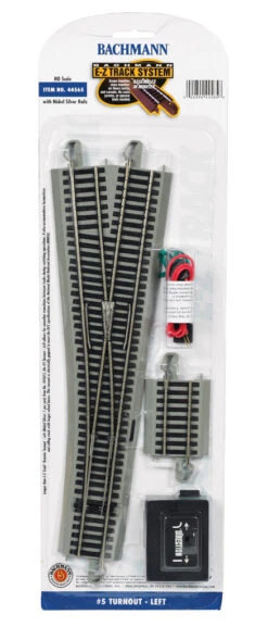 Bachmann 44565 E-Z Track System HO Scale #5 Turnout - Left(Bachmann 44565 E Z Track System Ho Scale 5 Turnout Left)