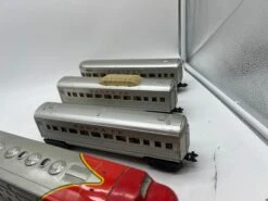 Marx Postwar 1095 Passenger Set With 2 E7 AA Diesels (1 Pwd 1 Nonpwd), 2 3152 Coaches, 3197 Observation Car O SCALE Used As Is No Box(Marx Postwar 1095 Passenger Set With 2 E7 Aa Diesels 1 Pwd 1 Nonpwd 2 3152 Coaches 3197 Observation Car O Scale Used No Box) -BRADY’S TRAINS MODELs 5162EFE7 0F3E 4BD8 8453 E0A1F6842BFB
