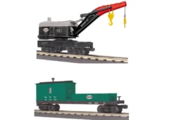 MTH 30-79651, 30-79655 New York Central NYC Crane Car And Crane Tender Car (Set Of 2) O Scale NEW(Mth 30 79651 30 79655 New York Central Nyc Crane Car And Crane Tender Car Set Of 2 O Scale New)