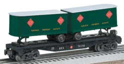 Lionel 6-26065 RAILWAY EXPRESS AGENCY O27 FLAT CAR W/PIGGYBACK TRAILERS O SCALE NEW(Lionel 6 26065 Railway Express Agency O27 Flat Car W Piggyback Trailers O Scale New)