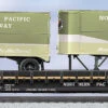 Lionel 6-27517 NORTHERN PACIFIC PS-4 FLATCAR WITH PIGGYBACK TRAILERS #62829 O SCALE Used Excellent(Lionel 6 27517 Northern Pacific Ps 4 Flatcar With Piggyback Trailers 62829 O Scale Used Excellent) -BRADY’S TRAINS MODELs 6 27517 3119