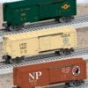 Lionel 6-39273 #6464 BOXCAR 3-PACK NORTHERN PACIFIC, LILY-TULIP, US AIR FORCE O SCALE NEW(Lionel 6 39273 6464 Boxcar 3 Pack Northern Pacific Lily Tulip Us Air Force O Scale New) -BRADY’S TRAINS MODELs 6 39273 2789